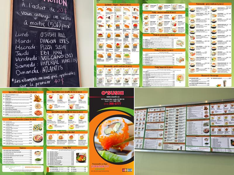 O'Sushi Menu