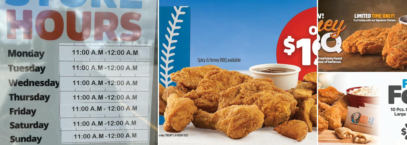 Mary Brown's Chicken & Taters Menu