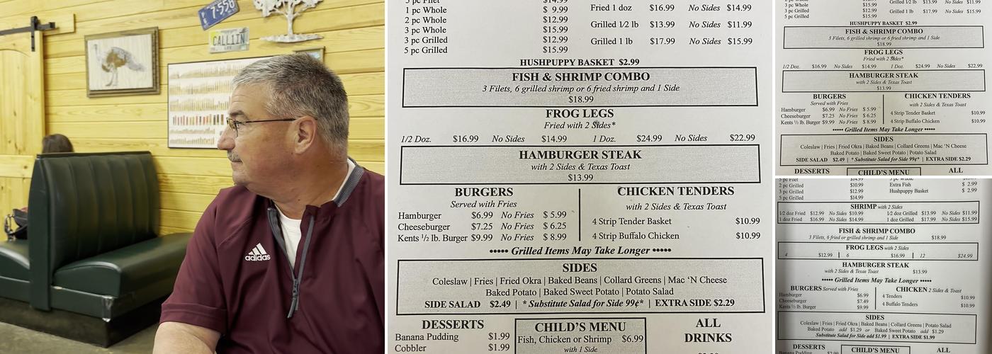 Kent's Catfish Menu