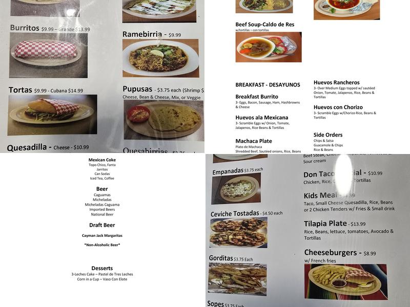 Don Taco Authentic Mexican Food Menu