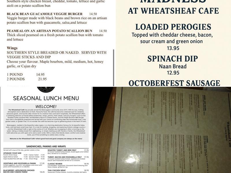 Wheatsheaf Café Menu