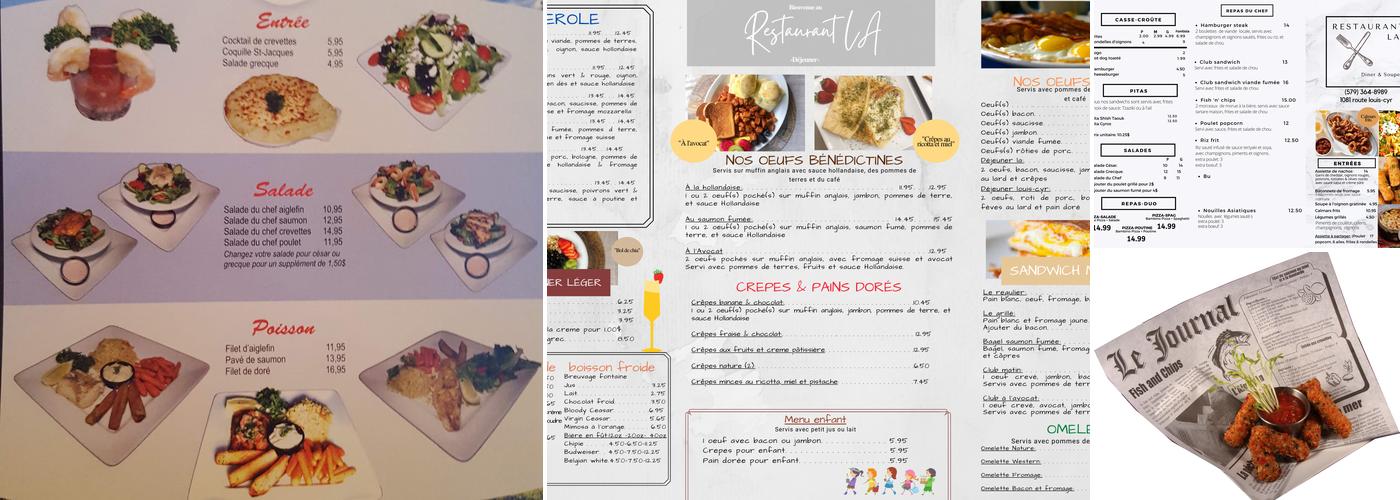 Restaurant LÀ Menu