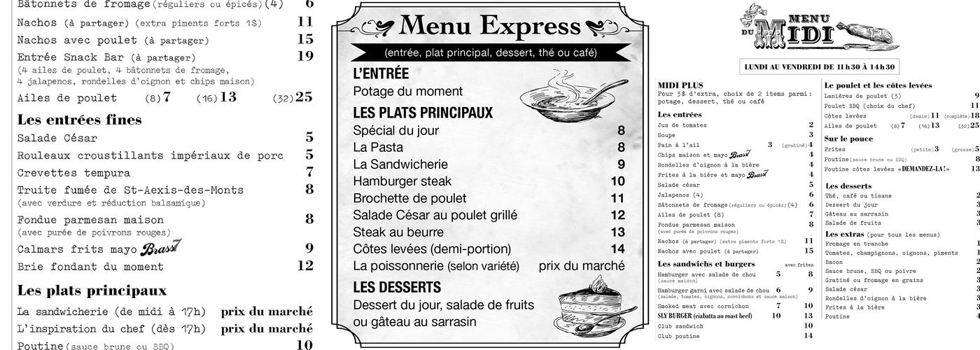 Restaurant - Bar Brassette L'Ami Enr Menu