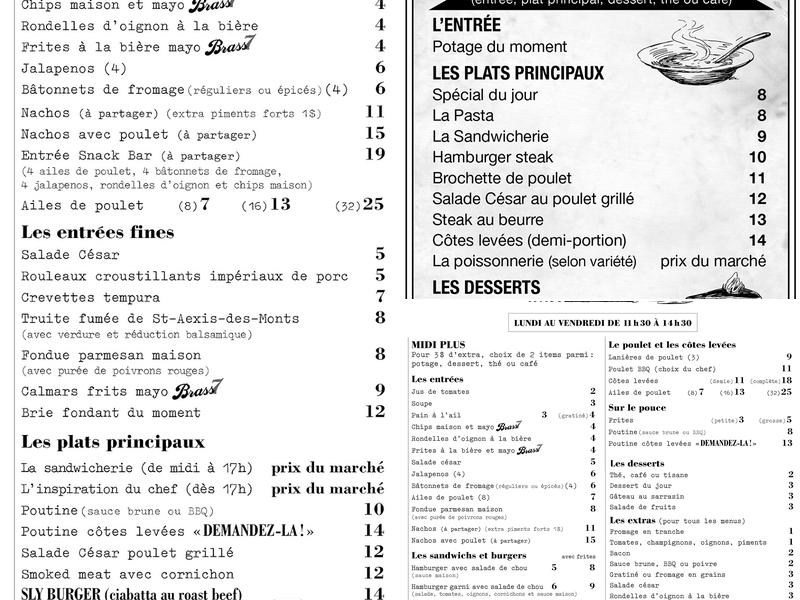 Restaurant - Bar Brassette L'Ami Enr Menu