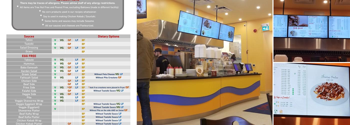 Osmow's Shawarma Menu