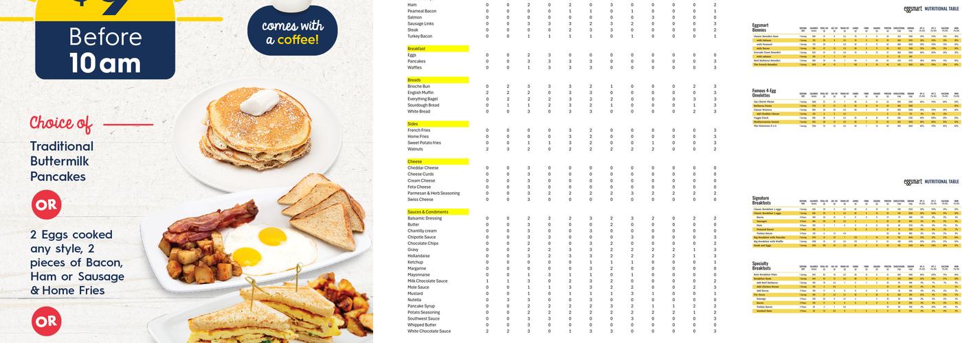 Eggsmart Menu