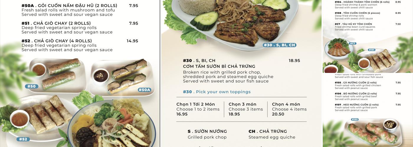 Pho Thu Do Restaurant Menu