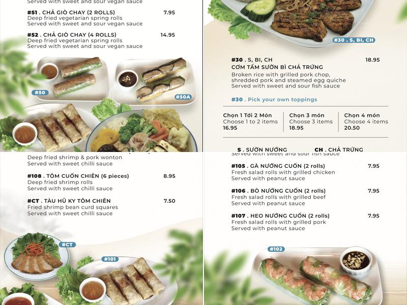 Pho Thu Do Restaurant Menu