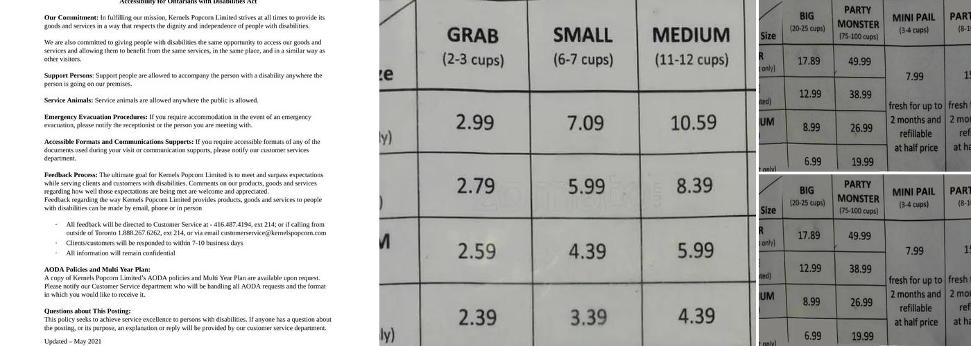 Kernels Menu