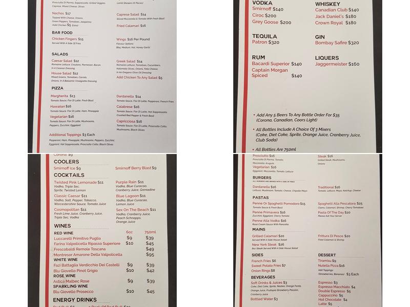 Dardanella Menu