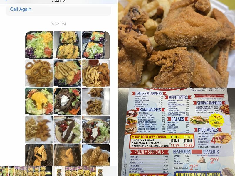 Captain Hooks Menu