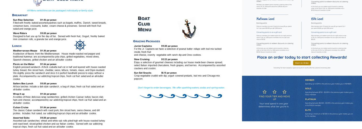 Corporate Caterers Menu