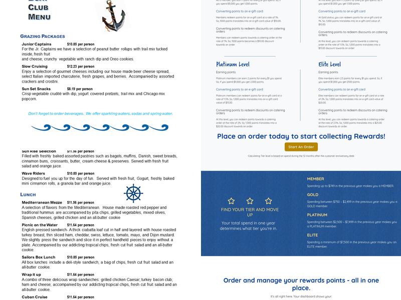 Corporate Caterers Menu