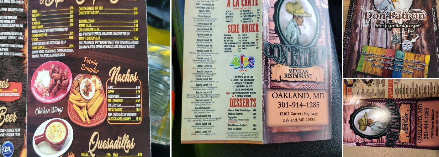 Don Patron Oakland Menu