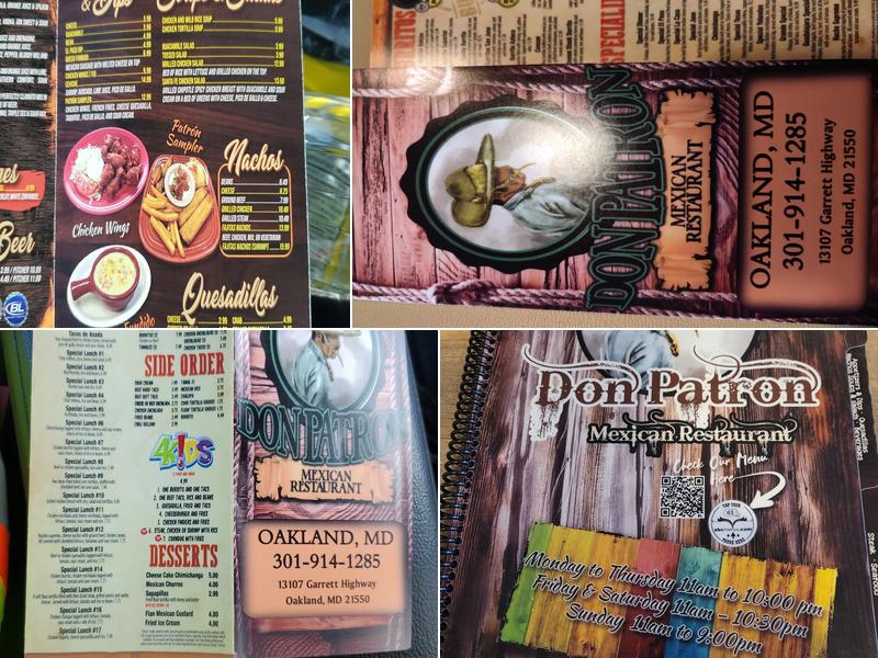 Don Patron Oakland Menu