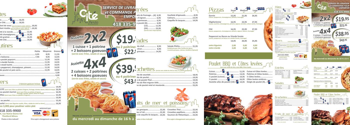 Resto La Cité Menu