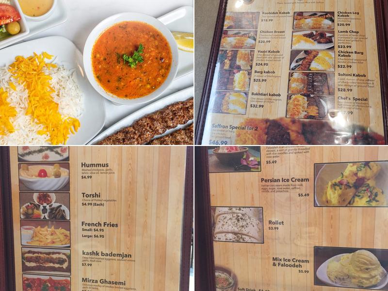 Saffron Kabab Restaurant Menu