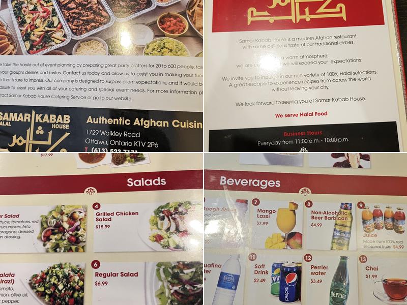 Samar Kabab House Menu