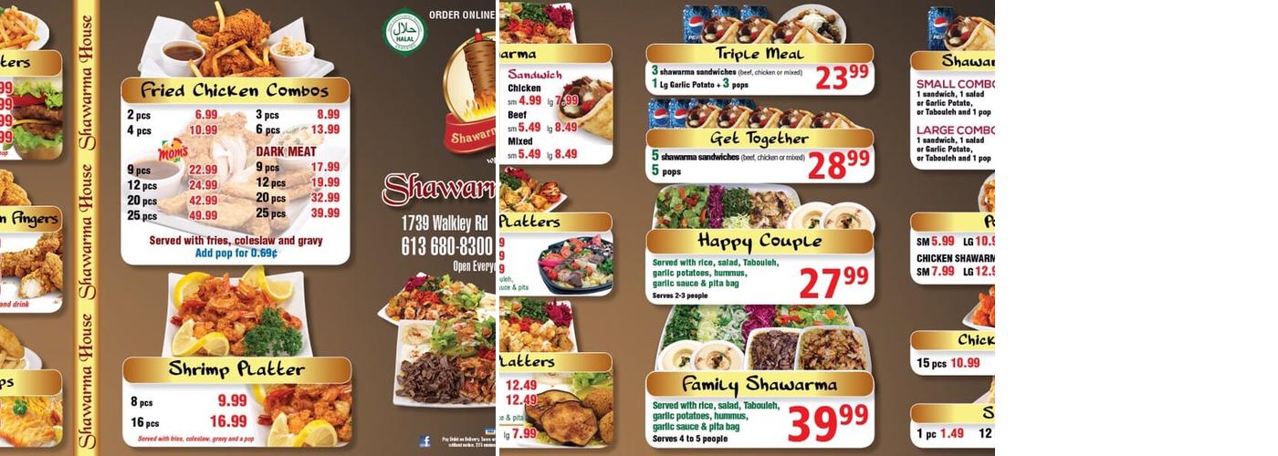 Shawarma Home Menu