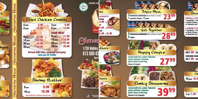 Shawarma Home Menu