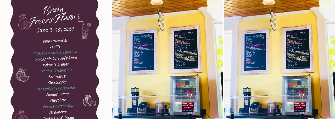 Brain Freeze Menu