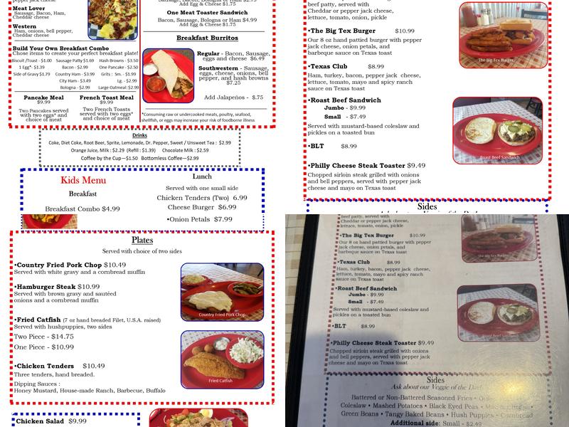 One Way Cafe Menu