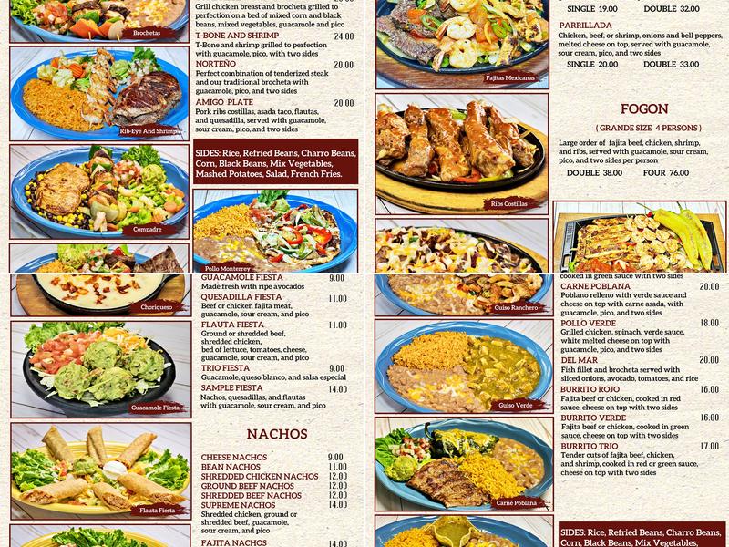 Los Arcos Mexican Restaurant Danforth Square Menu