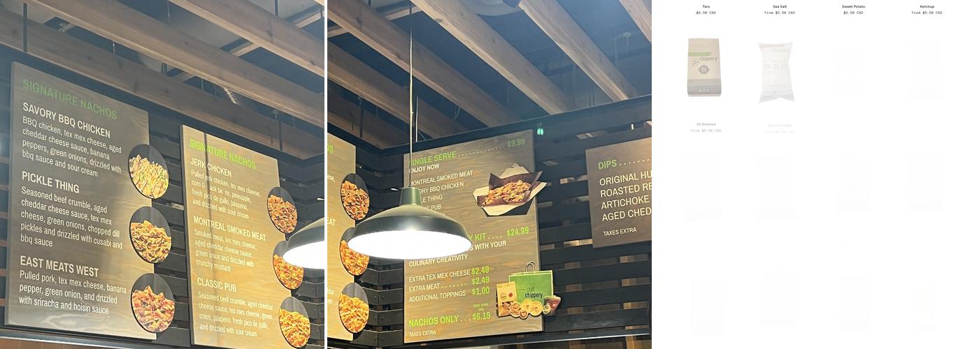 Ray Woodey’s craft chippery Menu