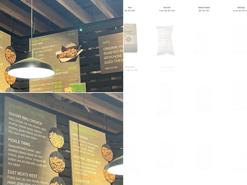 Ray Woodey’s craft chippery Menu