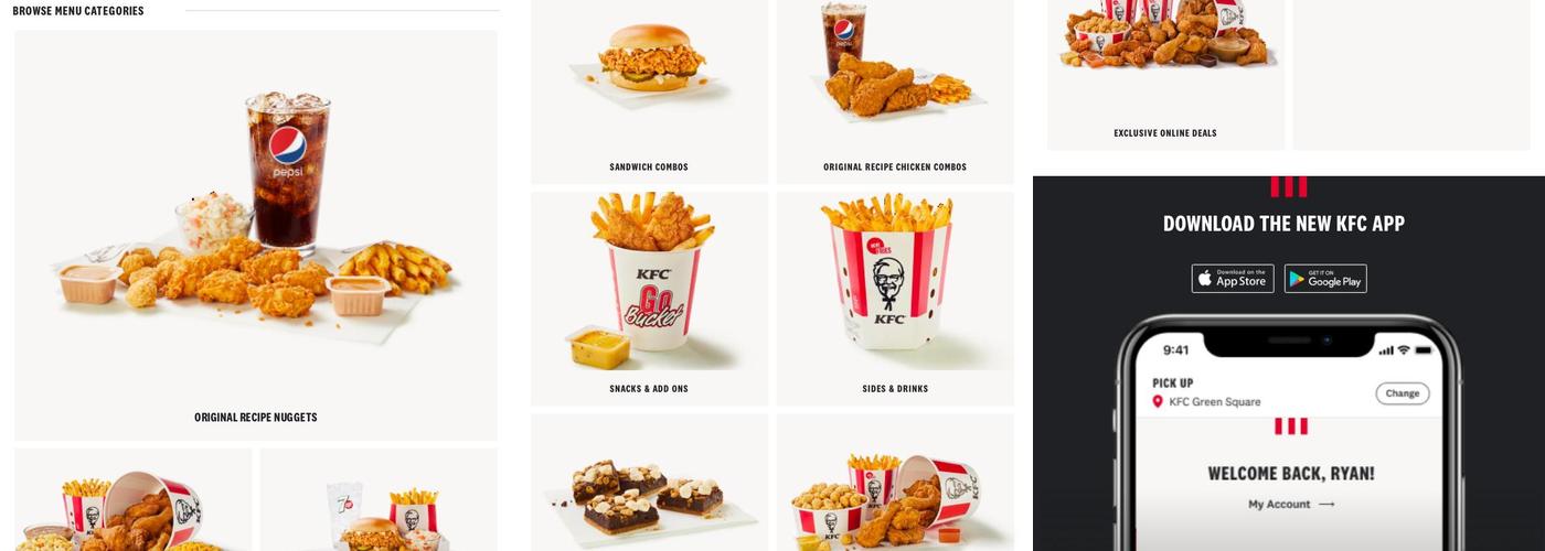 KFC Menu