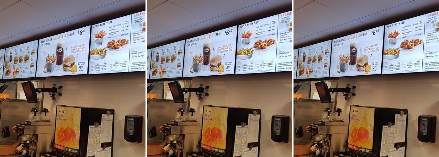 A&W Canada Menu