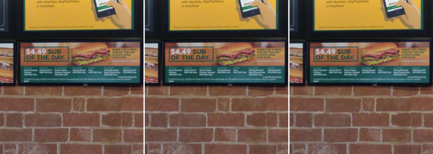 Subway Menu