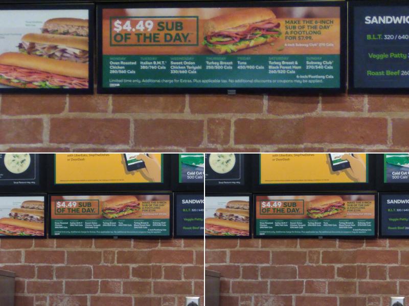 Subway Menu