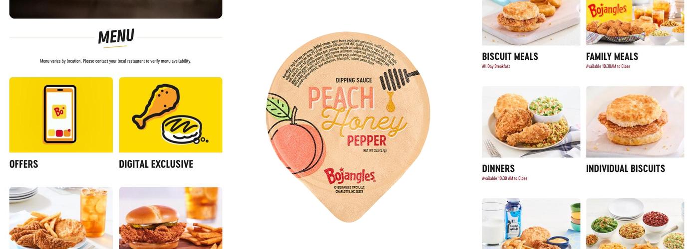 Bojangles Menu