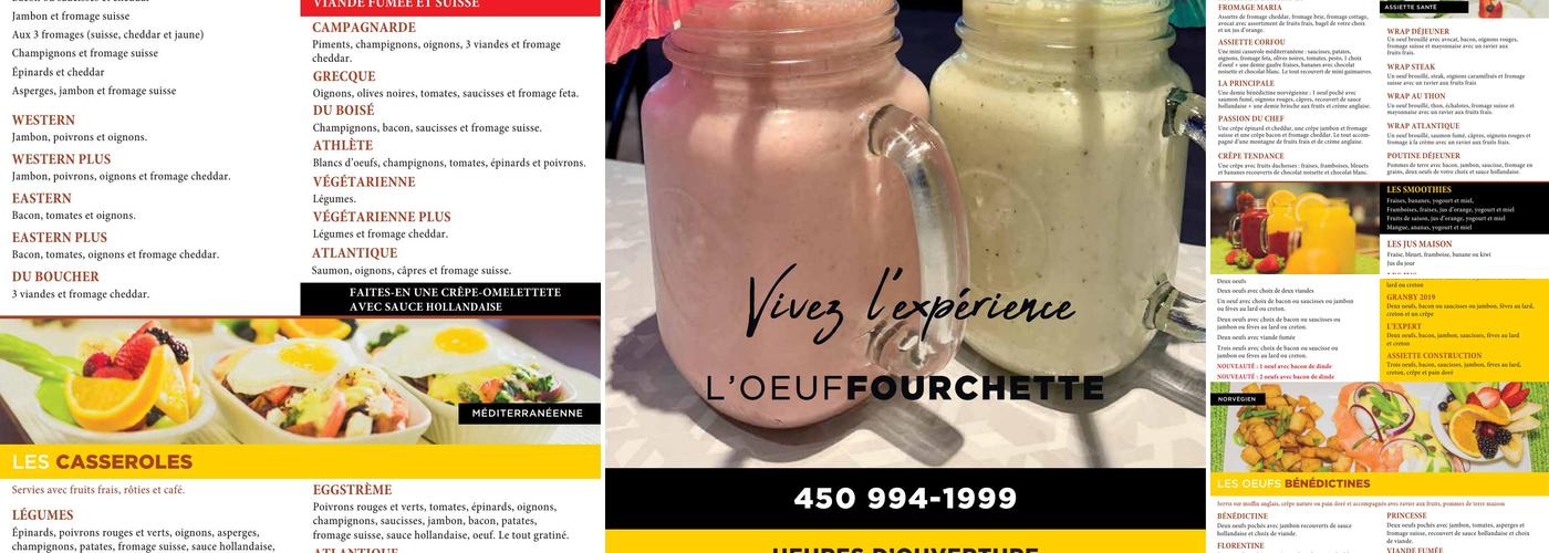 L'Oeuf Fourchette Menu