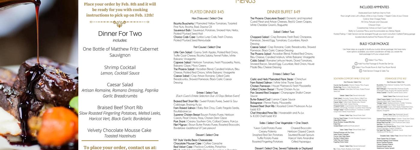 The Phoenix Menu