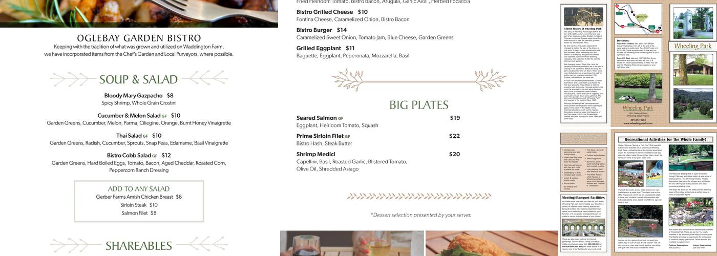 Oglebay Garden Bistro Menu