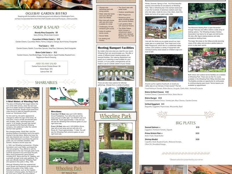 Oglebay Garden Bistro Menu