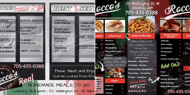 Rocco's Fine Foods & Catering Menu