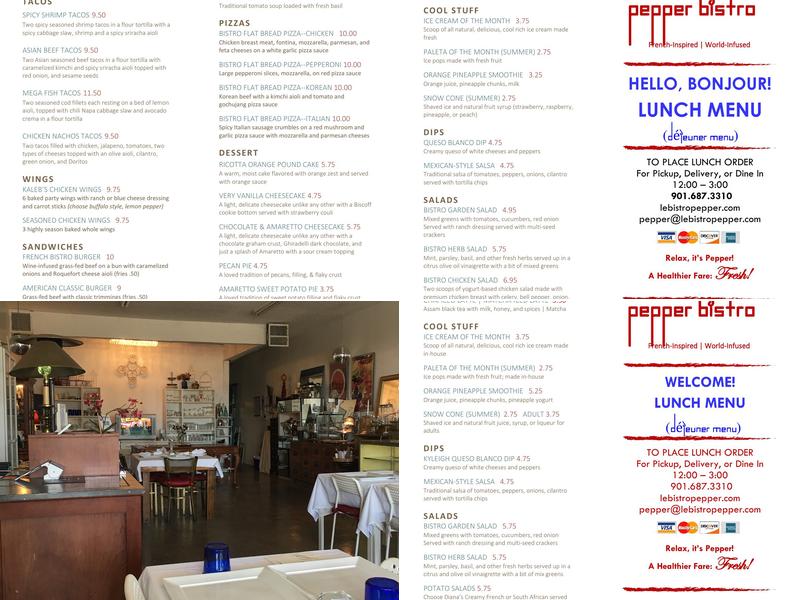 Pepper Bistro Menu