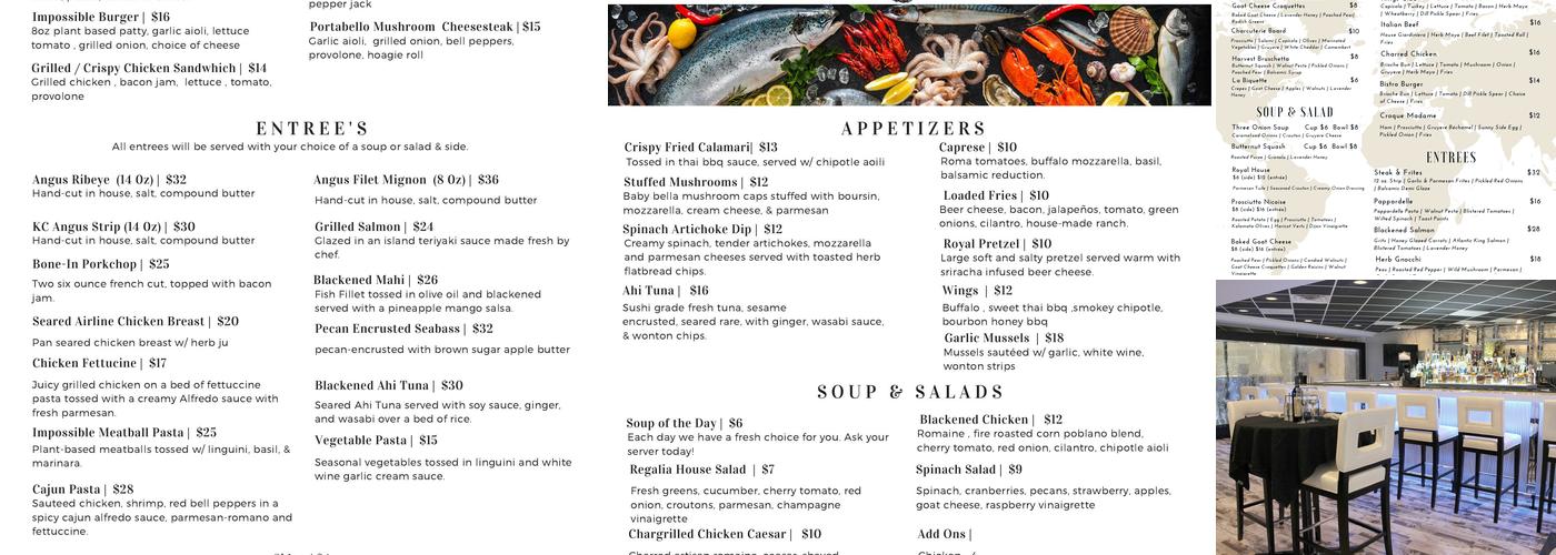 ROYAL Fine Dining Menu