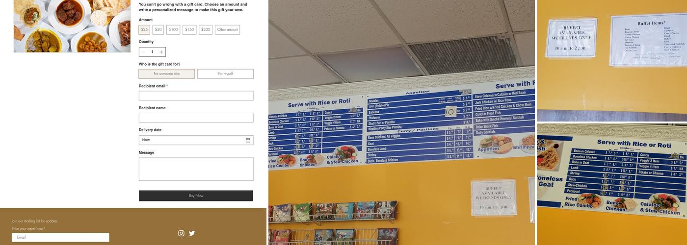 CURRY TABANCA ( Formerly Drupati's Ajax) Menu