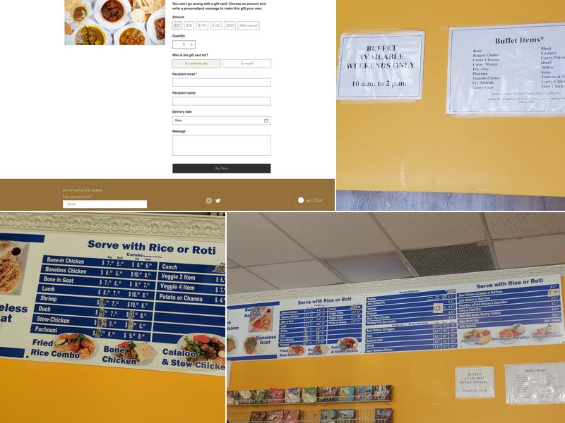 CURRY TABANCA ( Formerly Drupati's Ajax) Menu