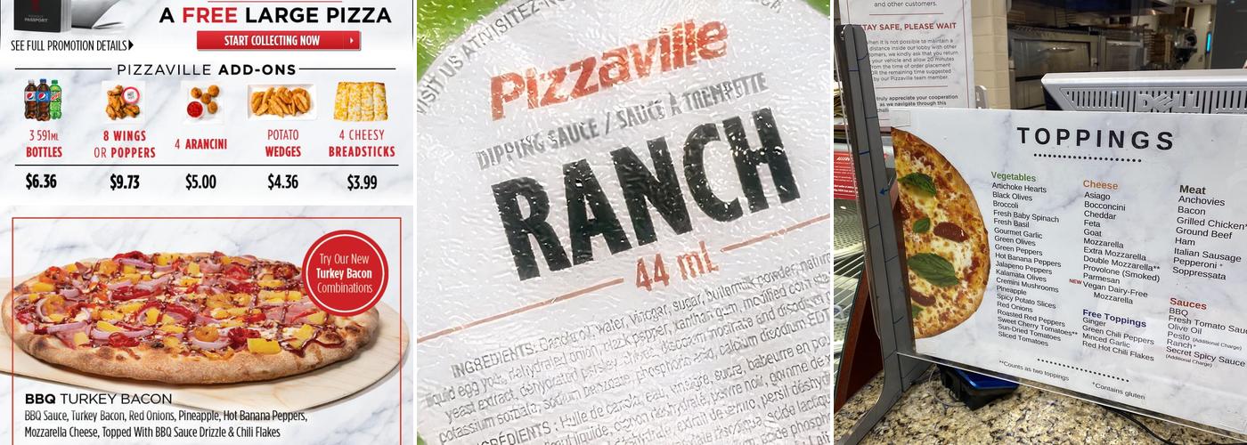 Pizzaville Menu