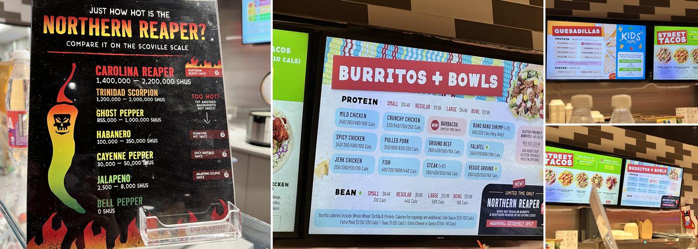 barBURRITO Menu