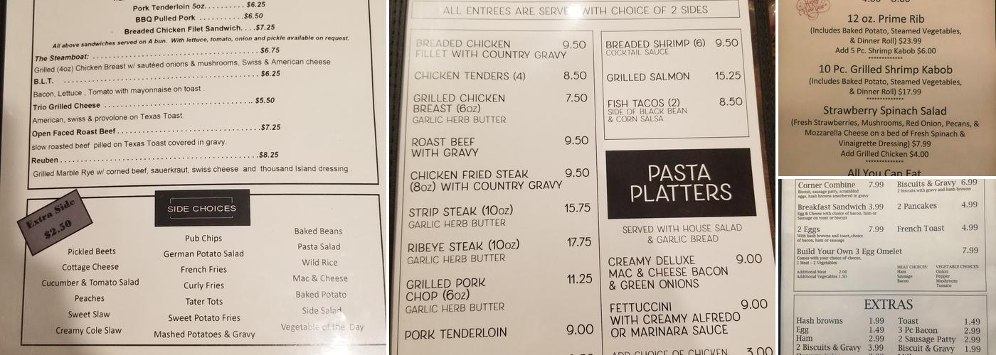 THE CORNER Menu