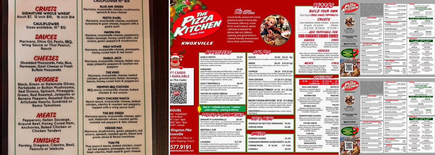 The Pizza Kitchen Menu