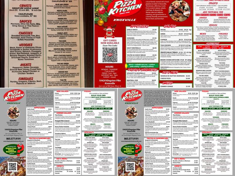 The Pizza Kitchen Menu