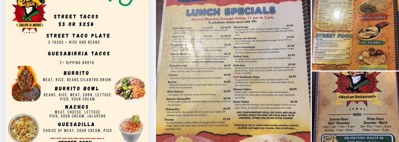 Don Juan's Mexican Restaurant Menu