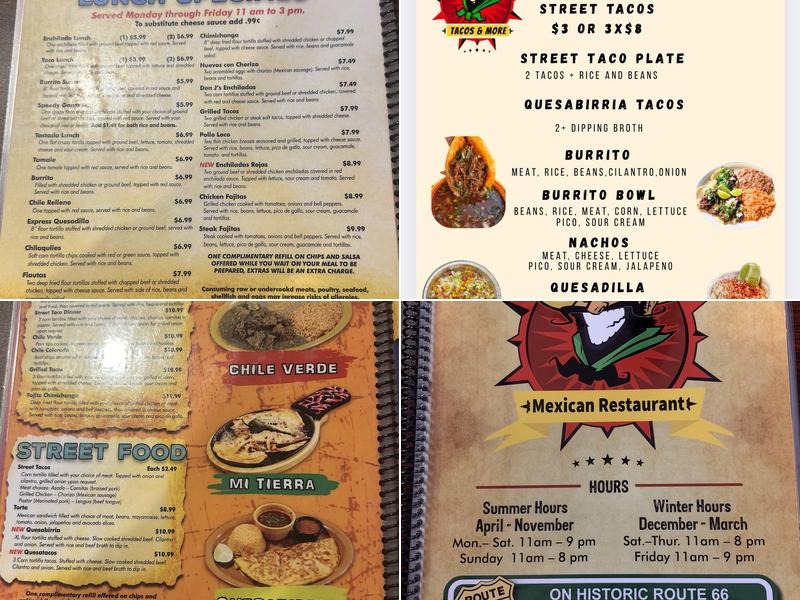 Don Juan's Mexican Restaurant Menu